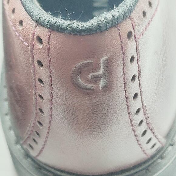 Cole Haan Shoes 11.5 M Pinot Leather Go To Wingtip Oxford Grand 360 Brogue Dress - Picture 6 of 11